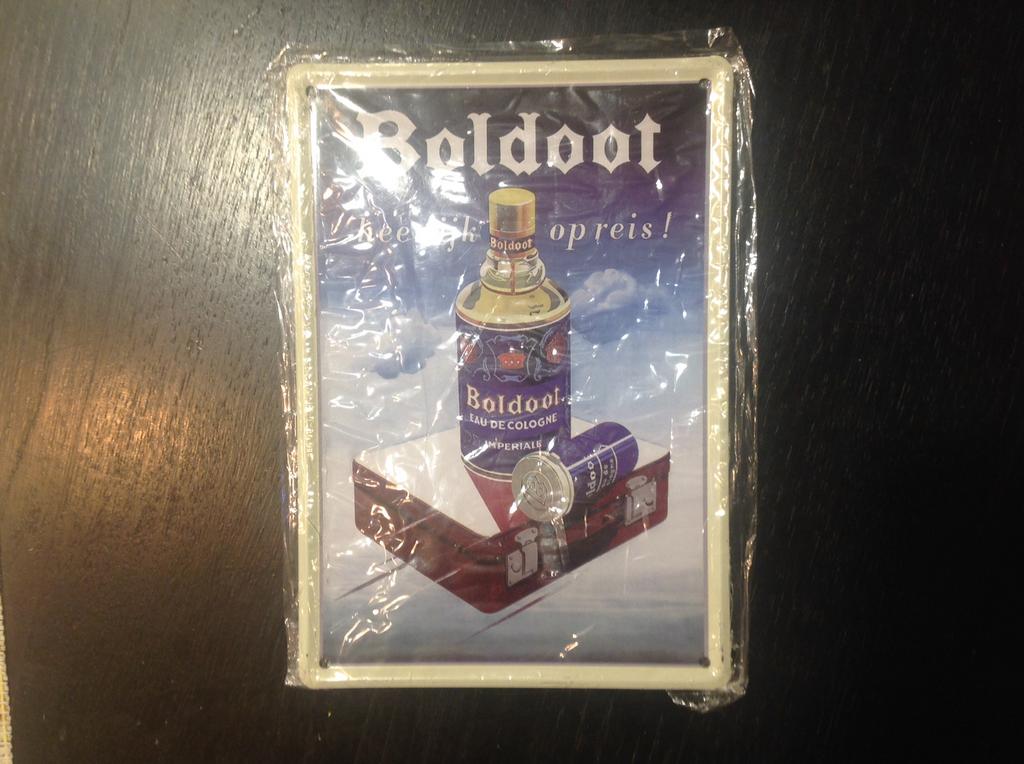 Vintage BOLDOOT reclame bord (geen emaille), Ophalen of Verzenden, Zo goed als nieuw, Reclamebord