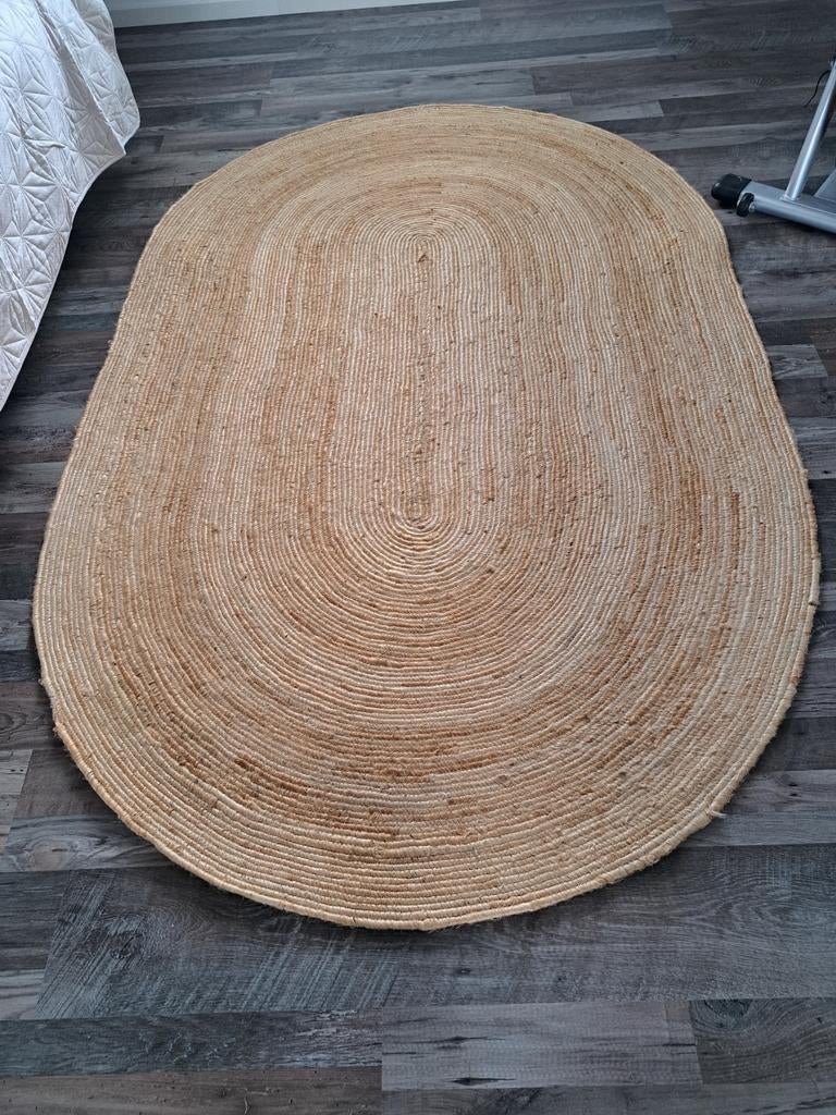 Nous Living jute vloerkleed, ovaal, 150x240 cm, Ophalen, 150 tot 200 cm, 200 cm of meer, Zo goed als nieuw