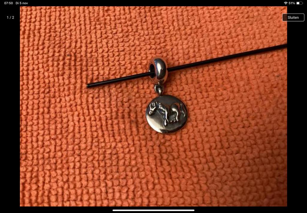 Pamdora Bedel Niet gedragen Paard, Verzenden, Nieuw, Zilver, Overige merken