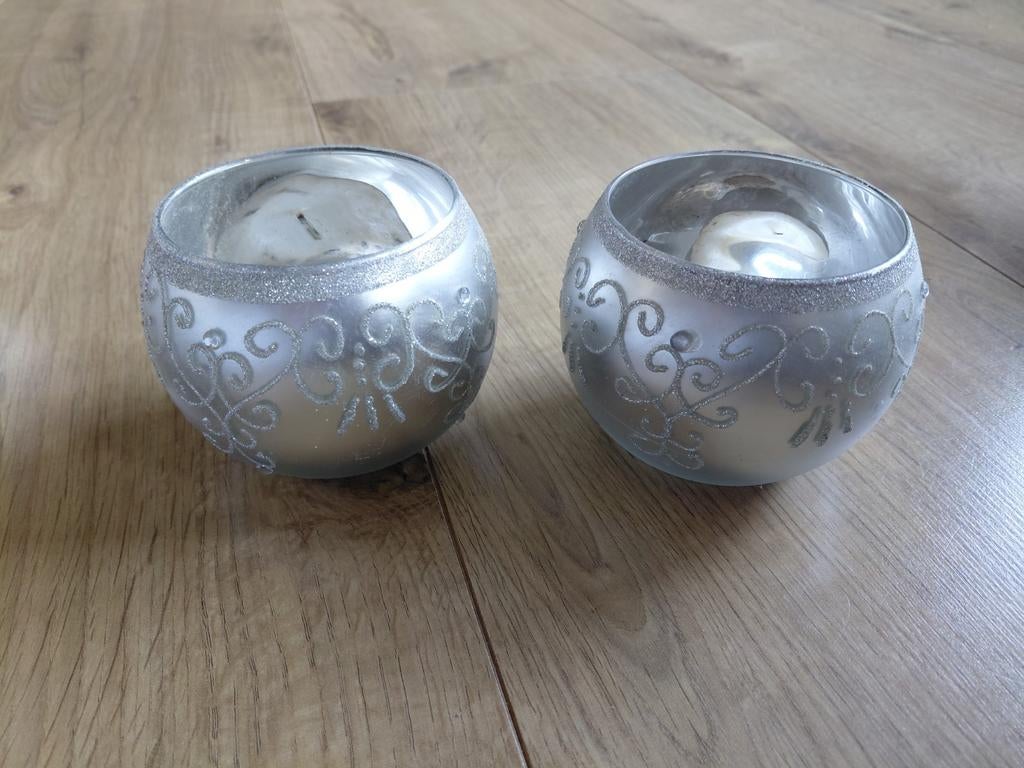 Gratis: 2 waxinelichtje houders, Ophalen, Overige materialen, Minder dan 25 cm