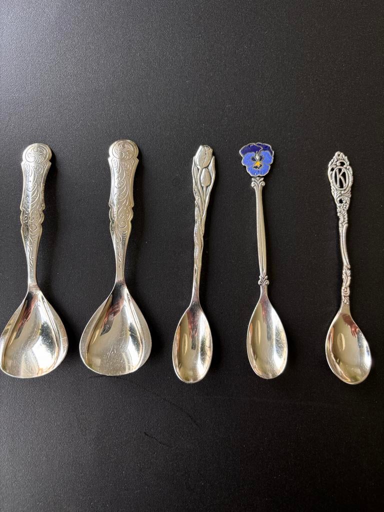 Verzilverde theelepeltjes en suikerlepels, Ophalen of Verzenden