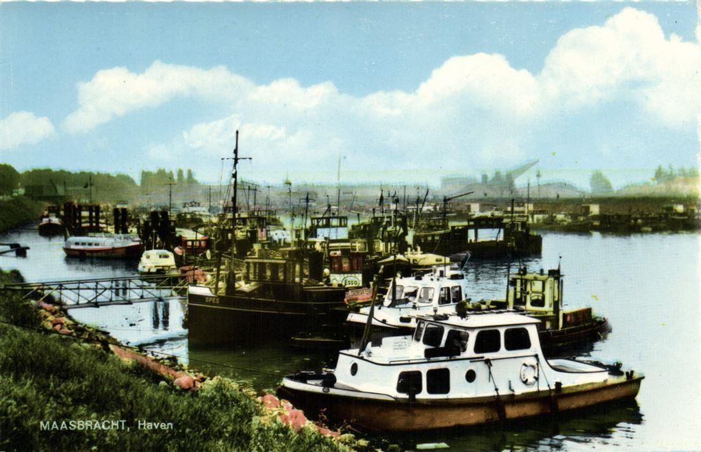 Maasbracht, Haven - boten - ongelopen, Ophalen of Verzenden, Voor 1920, Ongelopen, Noord-Brabant