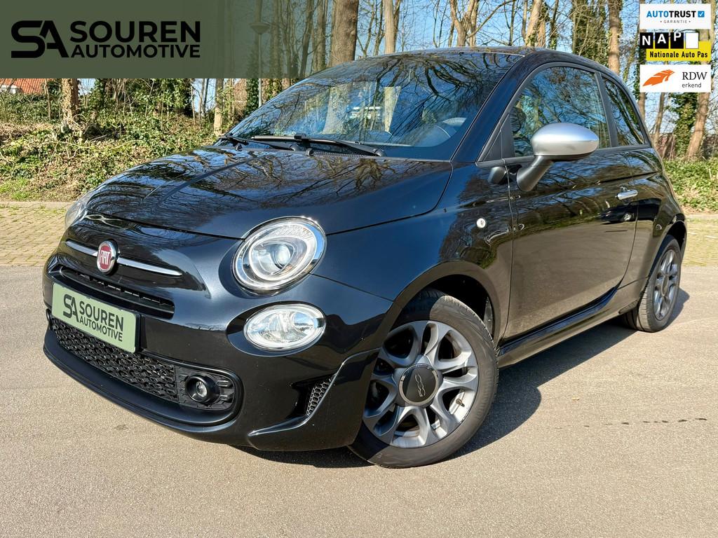 Fiat 500 1.0 Hybrid Rockstar / Airco / Apple Carplay/Android, Auto's, Voorwielaandrijving, 4 stoelen, Leder en Stof, Zwart