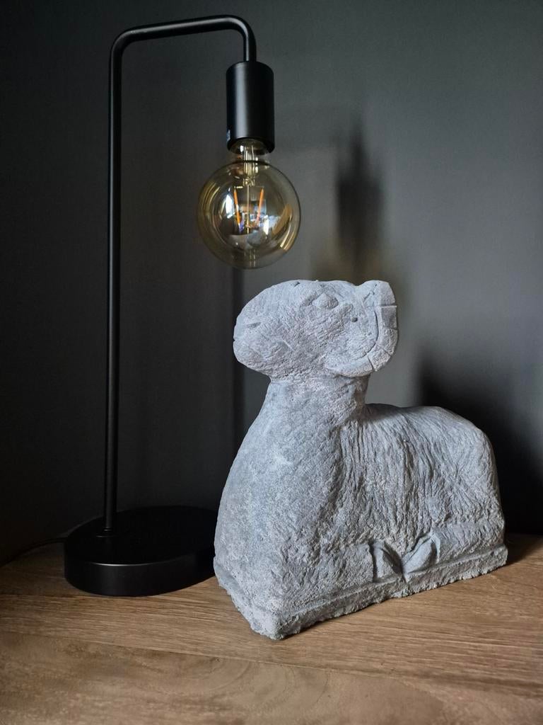 Zware handgekapte hardstenen ram (groot model), Ophalen