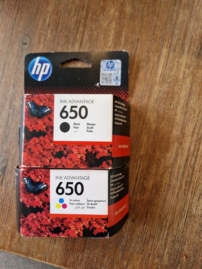HP 650 Inktcartridges Zwart en Kleur - Nieuw, Ophalen of Verzenden, Nieuw