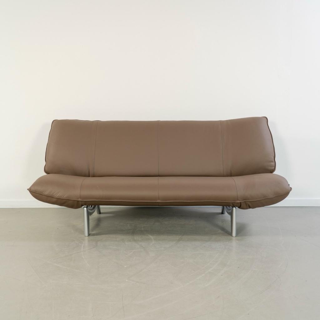 ACTIE!! 2x Leolux Tango 3-zits/223cm Bank Taupe - Gepolijst, Niet ingevuld, 150 tot 200 cm, Niet ingevuld, Driepersoons