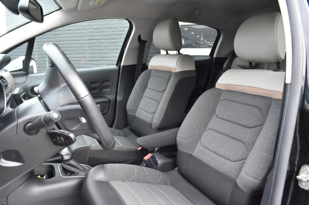 Citroën C3 PureTech 110 EAT6 Shine Automaat | Navigatie | C, 450 kg, Gebruikt, 1199 cc, Zwart