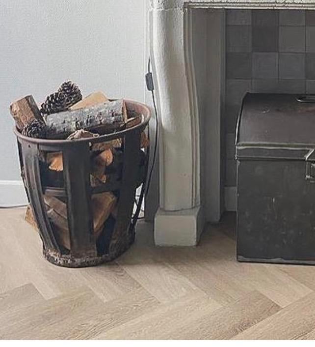 Oude gistflesmand / houtmand, Ophalen, Gebruikt