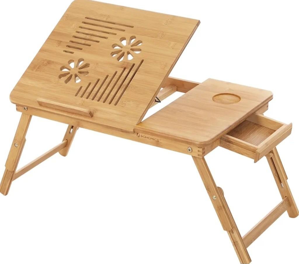 Nieuwe Songmics houten Laptop desk, In hoogte verstelbaar, ......, Nieuw, Ophalen of Verzenden