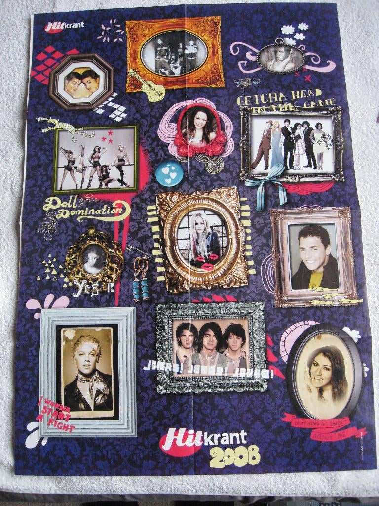 2 VERZAMEL POSTERS uit Hitkranten (2003-2009?), Verzenden, Poster, Artwork of Schilderij