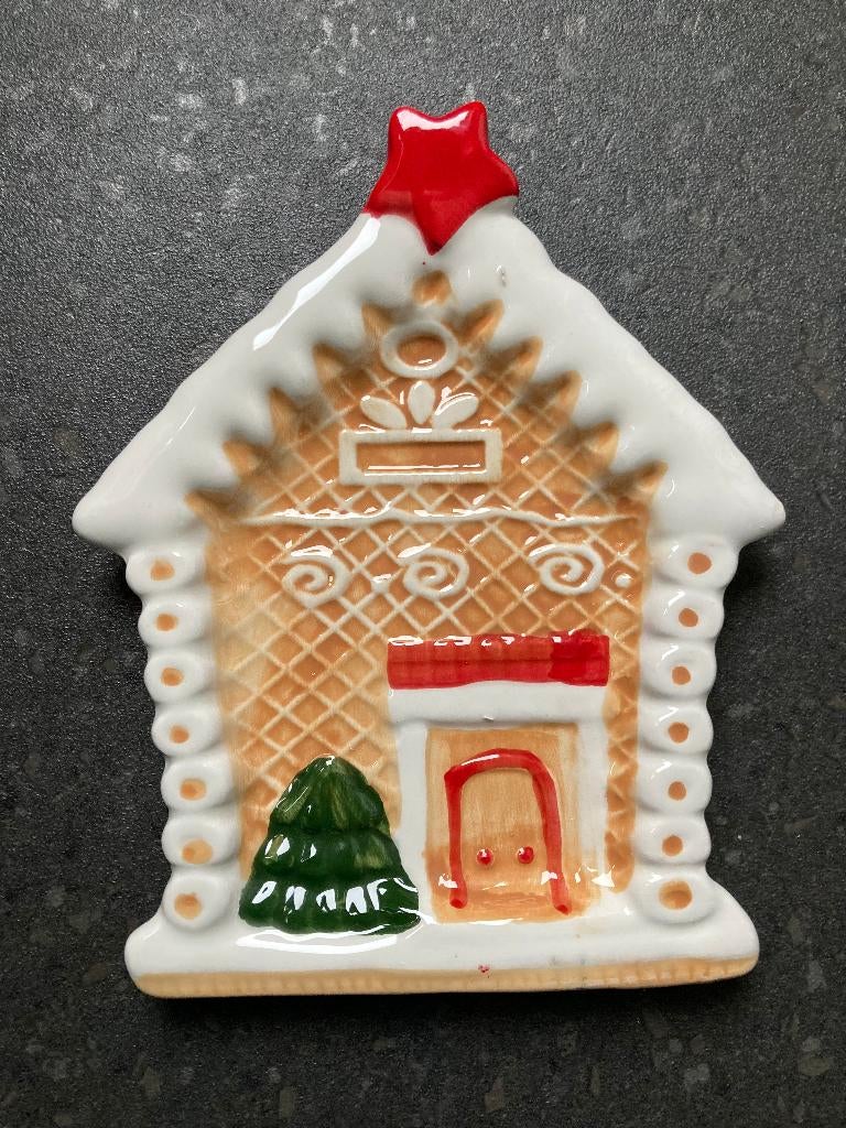 Leuk bordje met kerst / winter print., Ophalen of Verzenden, Gebruikt