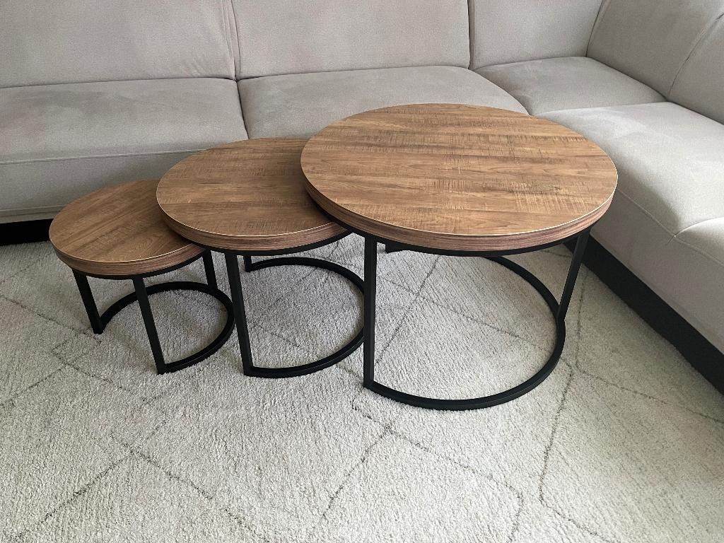 Salontafel haco nieuw, Huis en Inrichting, Tafels | Salontafels, Ophalen, 100 tot 150 cm, Rond, Nieuw