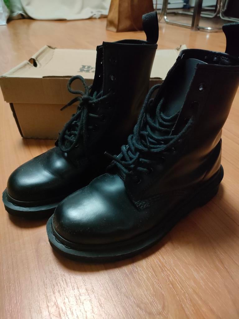 Dr. Martens 1460 Mono Black Smooth., Zwart, Lage of Enkellaarzen, Ophalen of Verzenden, Dr. Martens