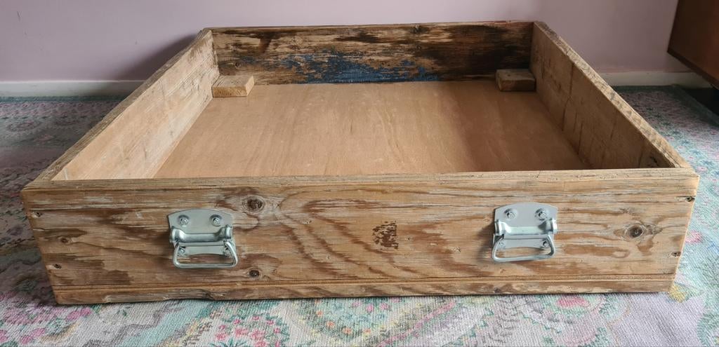 LADE SLOOPHOUT MET WIELTJES, Ophalen of Verzenden