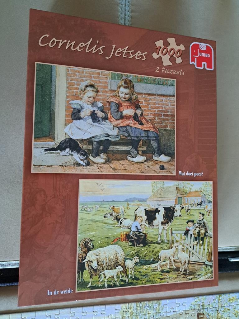 2x Cornelis Jetses Legpuzzel 1000 Stukjes - Compleet, Ophalen of Verzenden, 500 t/m 1500 stukjes, Zo goed als nieuw, Legpuzzel