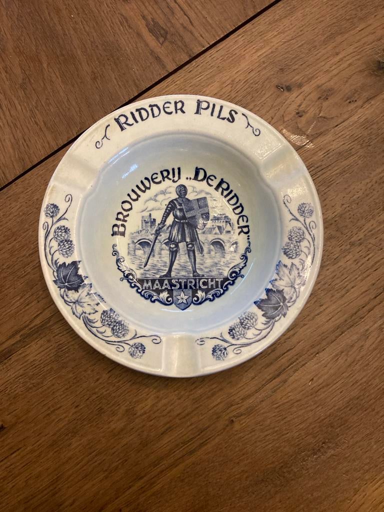 Vintage Ridder Pils asbak van Brouwerij De Ridder Maastricht, Ophalen of Verzenden