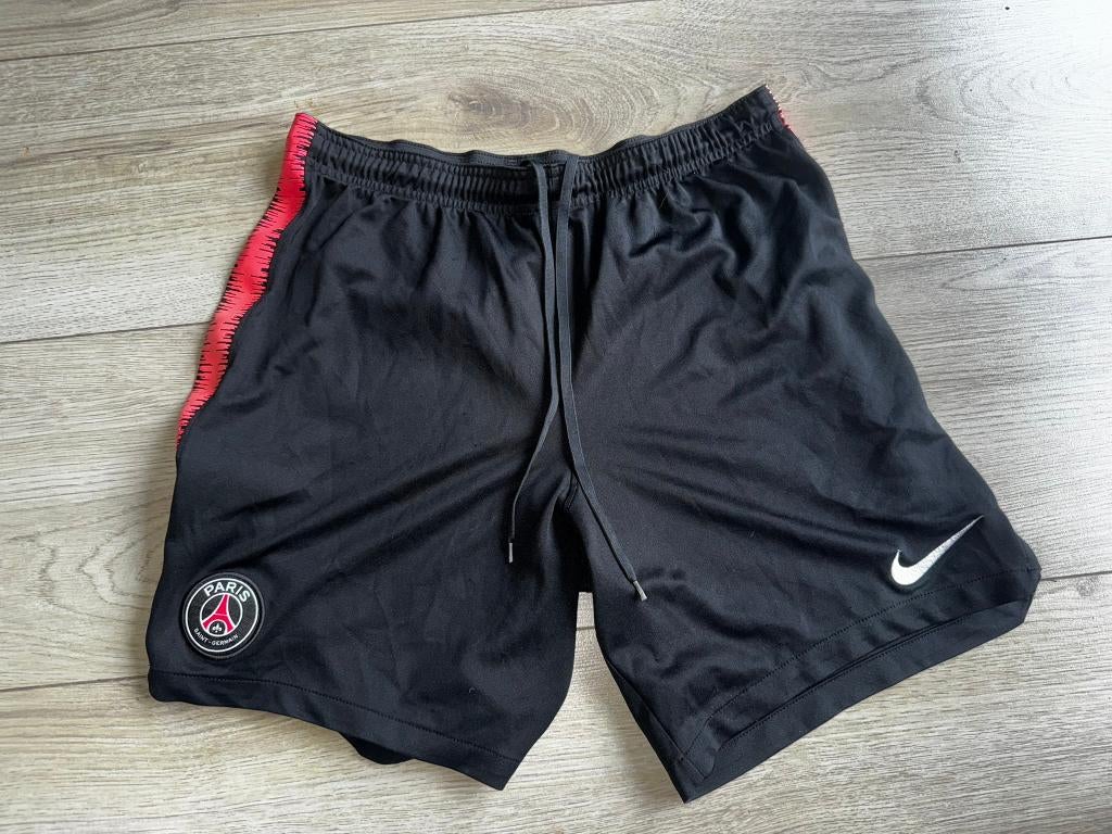 Nike psg L broek sportbroek zwart zwarte roze short paris, Maat 52/54 (L), Verzenden, Zwart, Voetbal