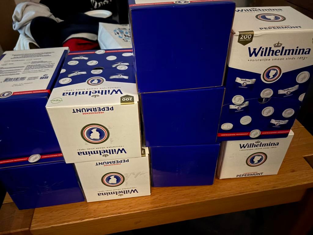 €5 per doos 15 dozen wilhelmina pepermunt, Ophalen of Verzenden