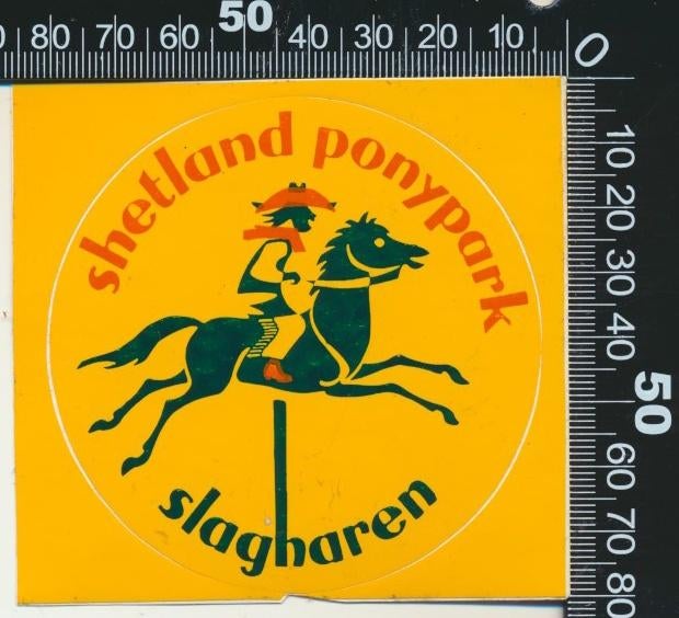 Sticker: Shetland Ponypark Slagharen (2), Ophalen of Verzenden, Zo goed als nieuw, Bedrijf of Vereniging