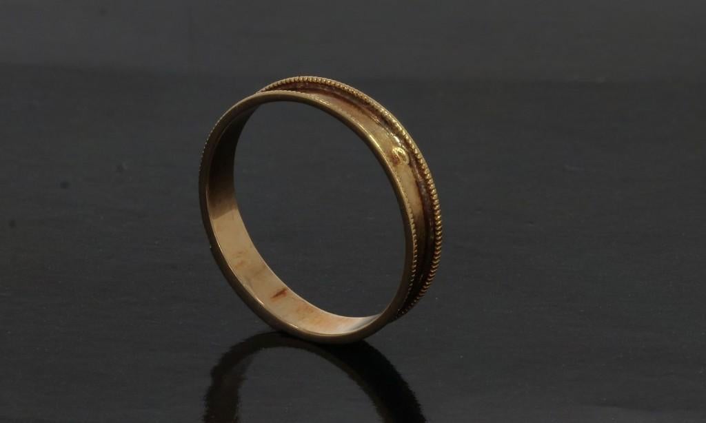 Memorie 14k gouden rouw antieke ring ca. 1880, Sieraden, Tassen en Uiterlijk, Antieke sieraden, Ophalen of Verzenden, Goud, Ring