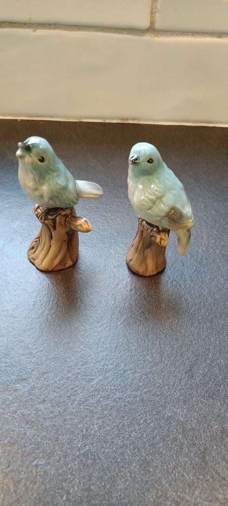 Twee schattige vogelbeeldjes, Verzamelen, Beelden en Beeldjes, Ophalen of Verzenden, Zo goed als nieuw, Dier
