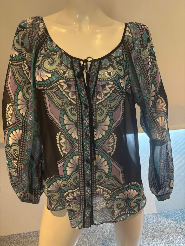 Hale bob blauwe blouse maat m, Maat 38/40 (M), Blauw, ., Ophalen of Verzenden