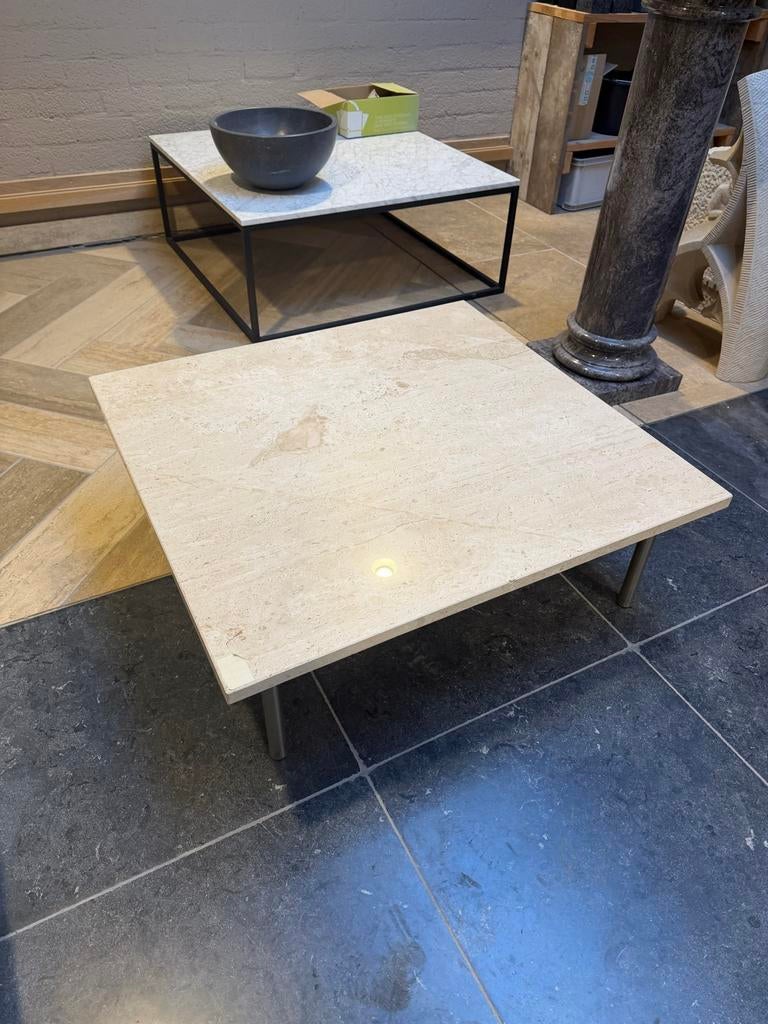 Laperto Marmer Salontafel - 95x90x33 cm, Ophalen, Overige materialen, 50 tot 100 cm, Vierkant