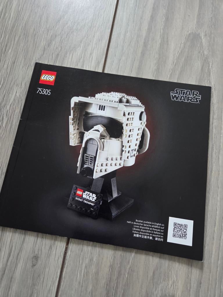 Lego Star Wars Scout Trooper Helmet 75305, Ophalen of Verzenden, Zo goed als nieuw, Complete set, Lego