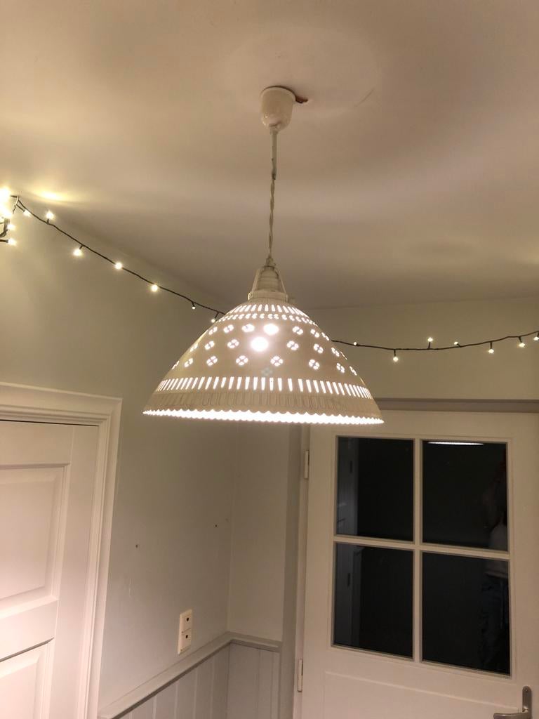 Witte Hanglamp Comptoir de Famille - Dia 36cm, Ophalen of Verzenden, Zo goed als nieuw, Metaal, Minder dan 50 cm