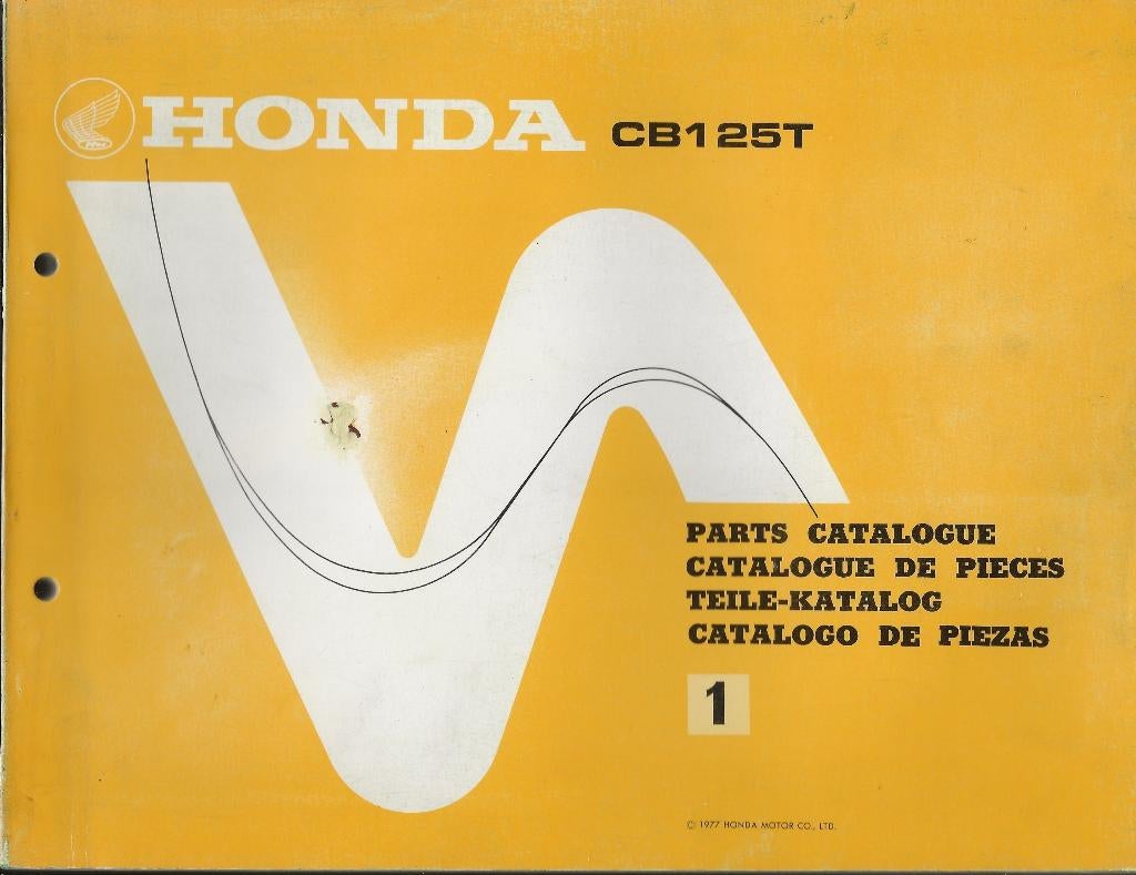 Honda CB125 T parts list onderdelenboek (4528z), Ophalen of Verzenden, Honda