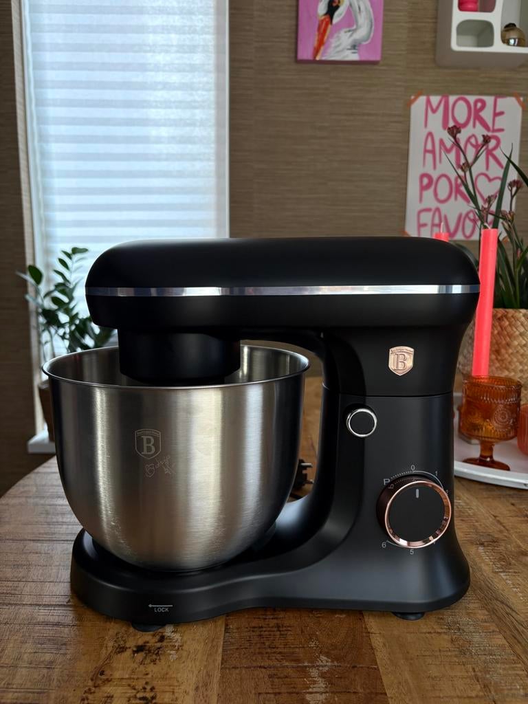 Keukenmixer Berlinger Haus BlackRose, 4 liter of meer, Nieuw, 3 snelheden of meer, Ophalen of Verzenden