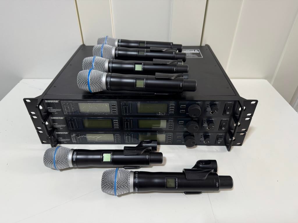 Shure UR4D H4E + 2x Shure UR2 Beta 87A/C of SM58, Muziek en Instrumenten, Ophalen, Zo goed als nieuw, Zangmicrofoon