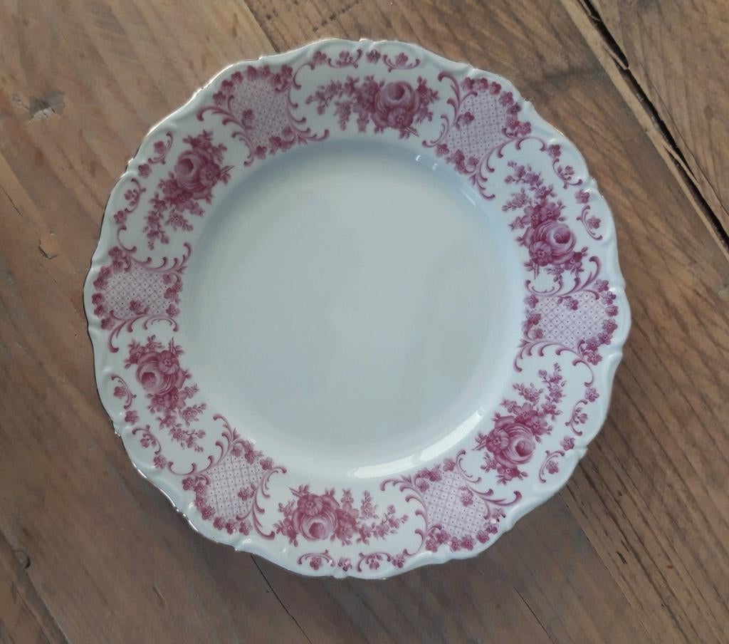 Seltmann Weiden Bavaria Servies - Roze Bloemenrand, Antiek en Kunst, Antiek | Servies los, Ophalen