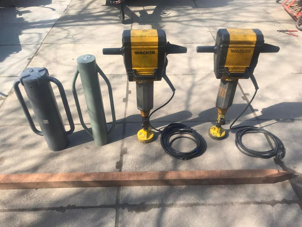 Palenrammer elektrisch of Pneumatisch huren te huur, Tuin en Terras, Hand-tuingereedschap, Zo goed als nieuw, Ophalen