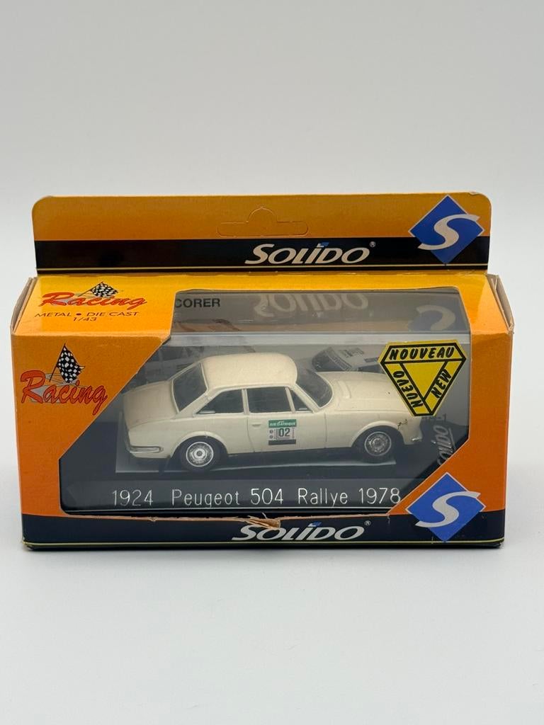 Solido Peugeot 504 Rallye 1978 1:43 - Nieuw, Hobby en Vrije tijd, Modelauto's | 1:43, Ophalen of Verzenden, Nieuw, Auto, Solido