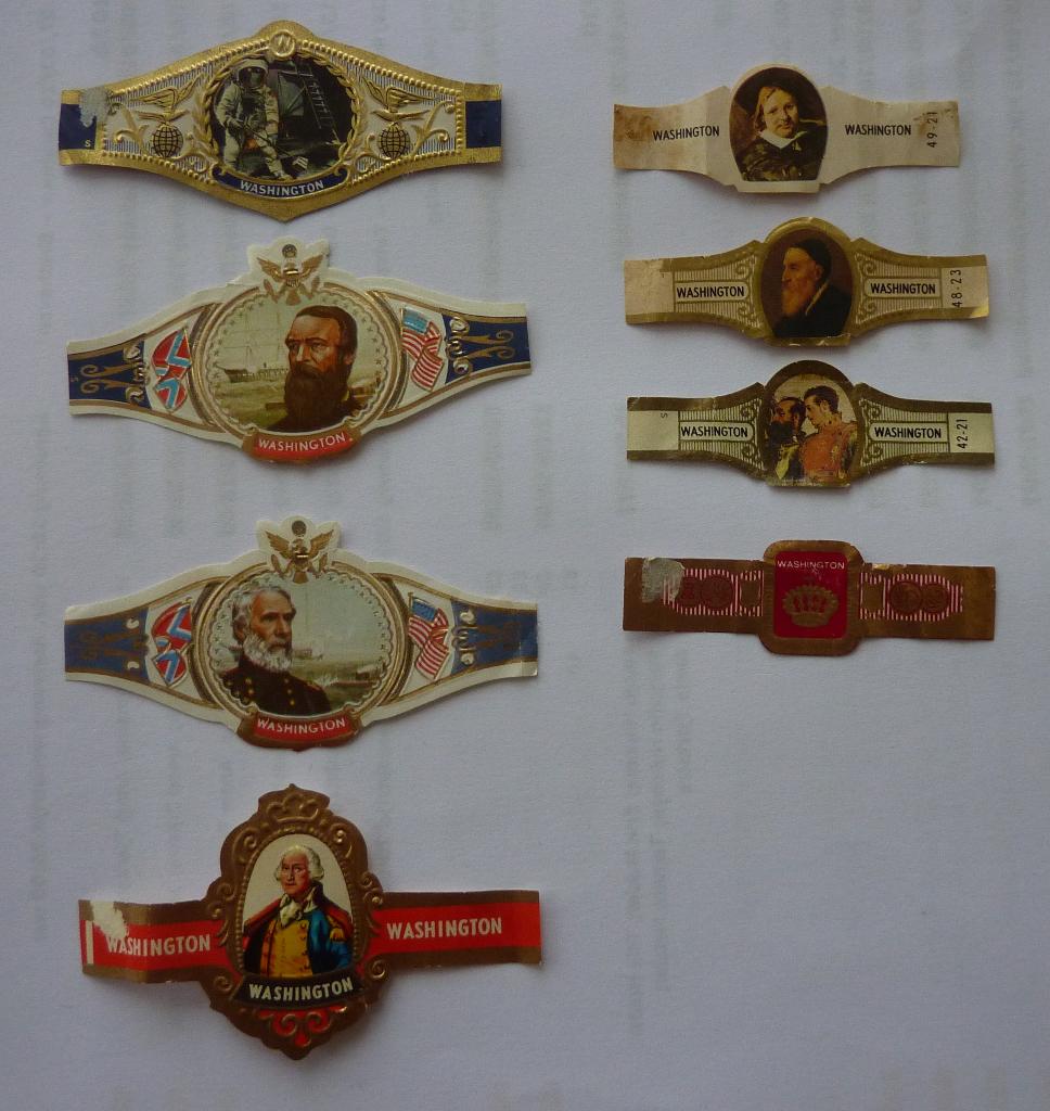 SIGARENBANDJES WASHINGTON 8 stuks, Verzamelen, Rookartikelen, Aanstekers en Luciferdoosjes, Ophalen of Verzenden, Zo goed als nieuw
