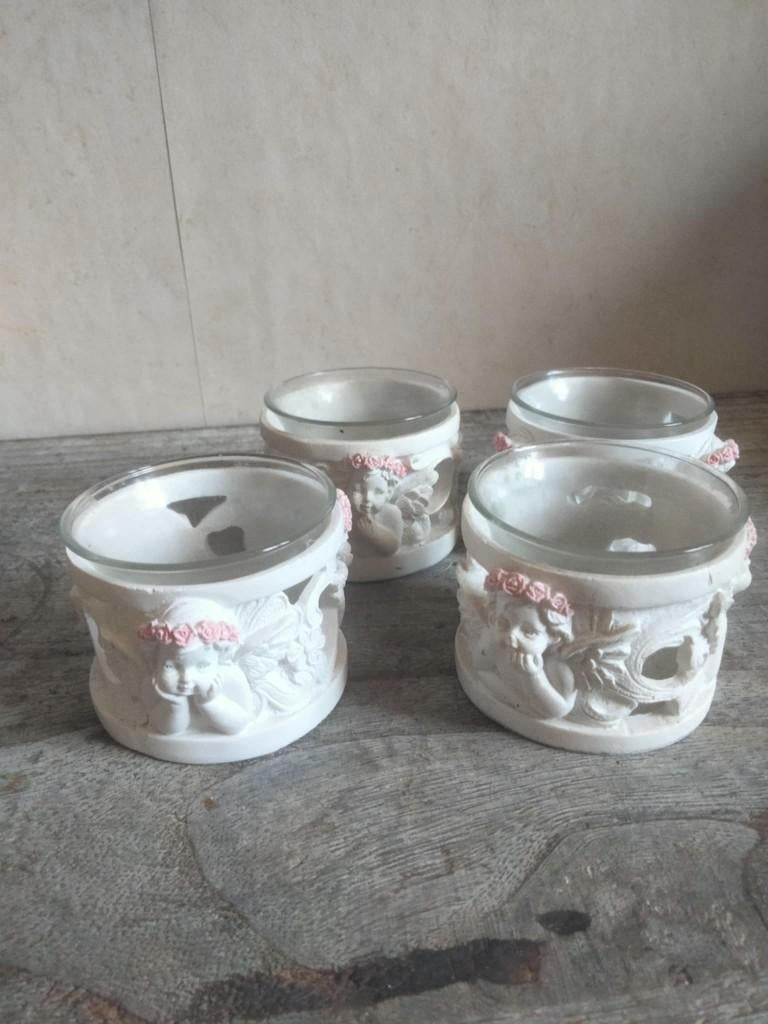 Engel kaarsenhouders, Ophalen, Zo goed als nieuw, Overige materialen, Minder dan 25 cm