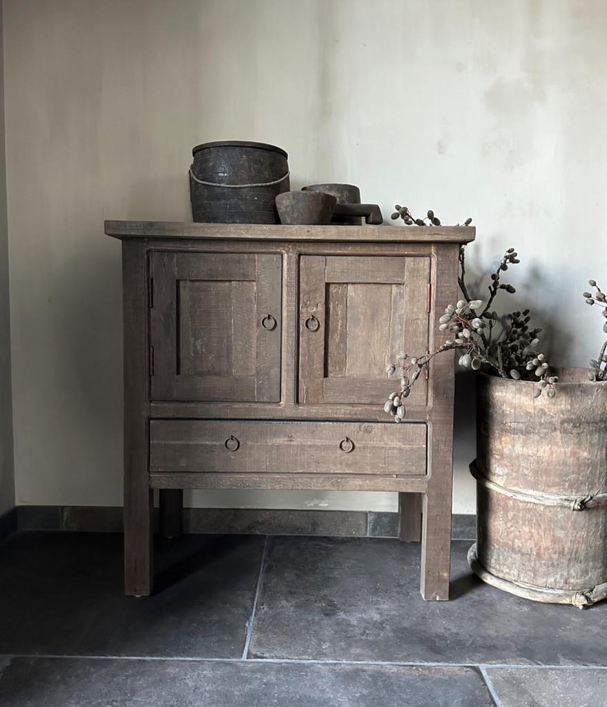 Driftwood Wandkastje met Lade, Ophalen of Verzenden