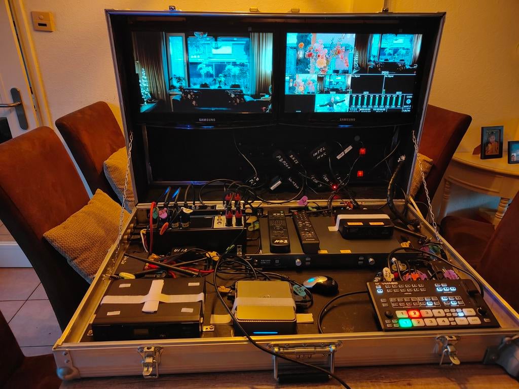Te Koop Streamings Flightcase compleet met apparatuur., Ophalen of Verzenden