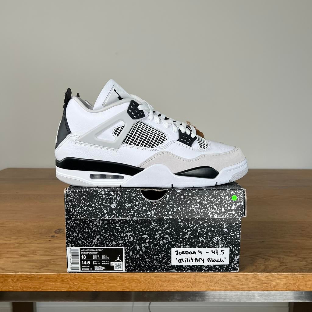 Nike Air Jordan 4 'Military Black' US13 | Eu47.5, Overige kleuren, Nike, Nieuw, Ophalen of Verzenden