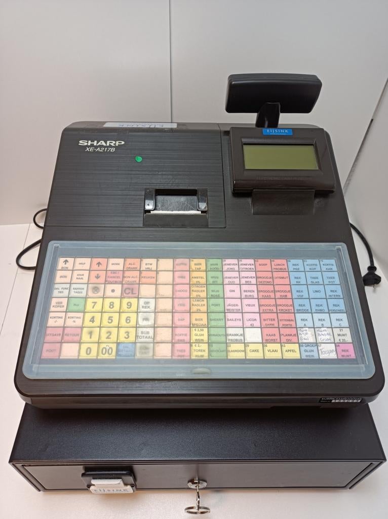 Sharp XE-A217W Electronickassa met geldlade, Verzamelen, Elektronische Apparatuur, Ophalen