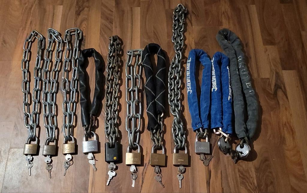 Diverse kettingsloten abus yale cisa, Ophalen of Verzenden, Gebruikt