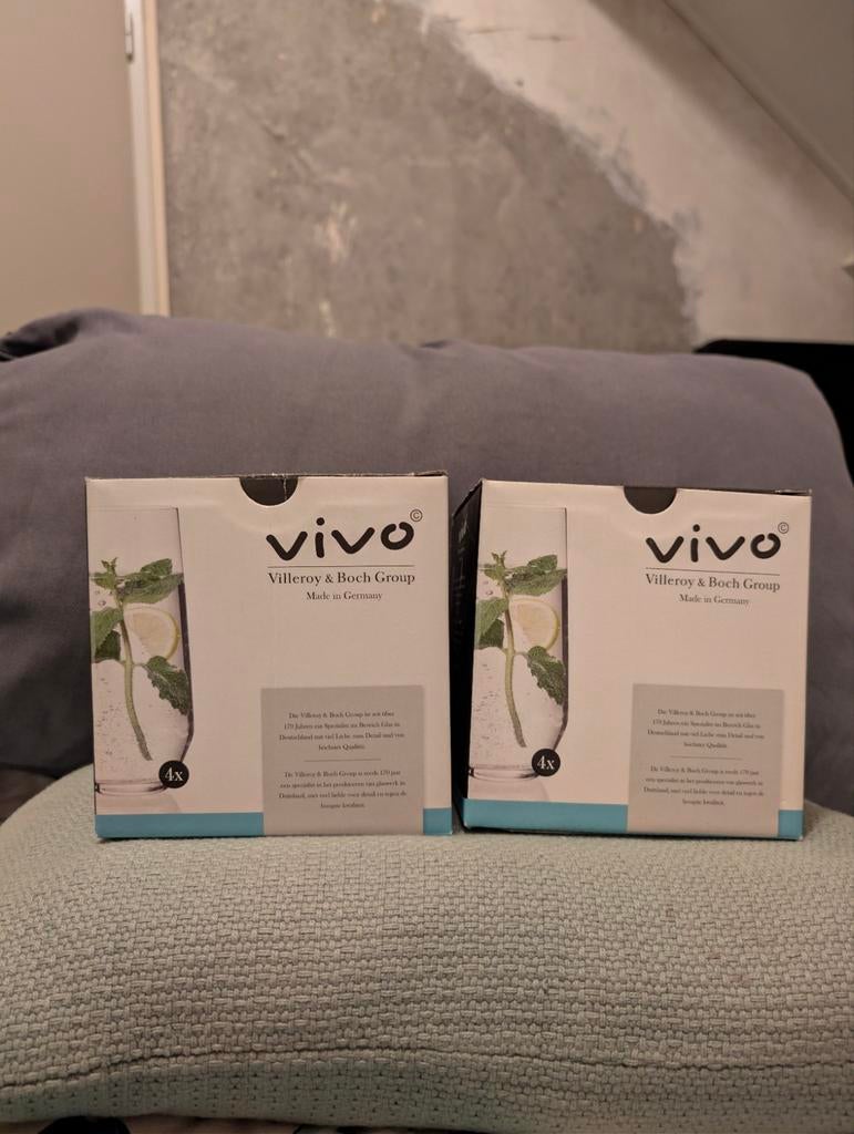 Vivo Glazen - Nieuw in doos!, Ophalen of Verzenden, Nieuw, Overige materialen, Vaatwasserbestendig