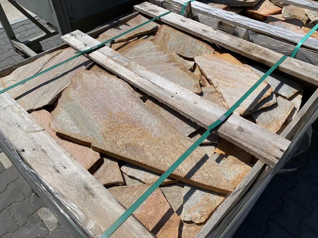 Flagstones Stepstones Braziliaans kwartsiet Natuursteen, Overige typen, Nieuw, Ophalen of Verzenden, Multi