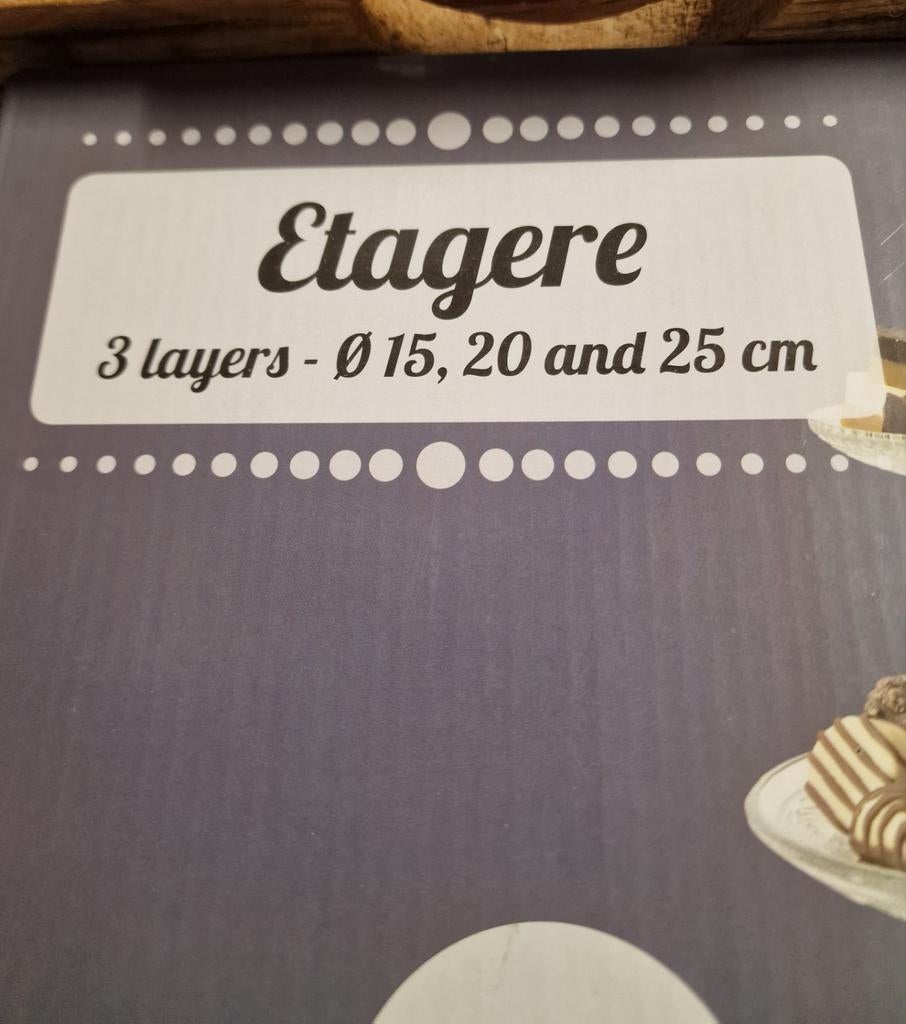 Nieuwe etagere in doos - 3 lagen, Ophalen, Nieuw