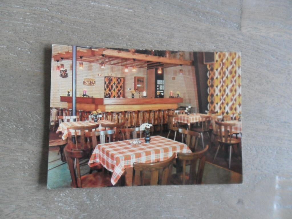 st. Anthonis, cafezaal de Hoeve/interieur 1977, Verzenden, 1960 tot 1980, Ongelopen, Noord-Brabant