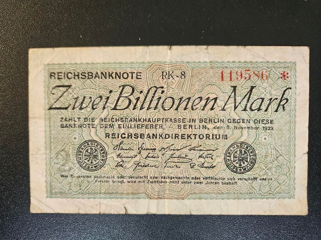 Duitsland pick 135a 1923     2, Postzegels en Munten, Bankbiljetten | Europa | Niet-Eurobiljetten, Ophalen of Verzenden, Duitsland