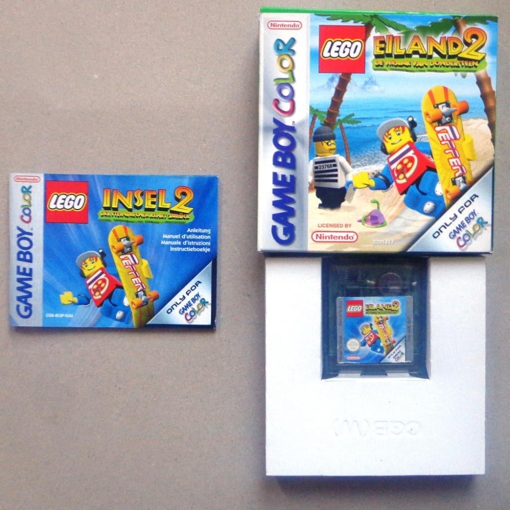 Lego Eiland 2 De waark Van De Dondersteen Gameboy Compleet, Spelcomputers en Games, Avontuur en Actie, Gebruikt, 1 speler, Ophalen of Verzenden