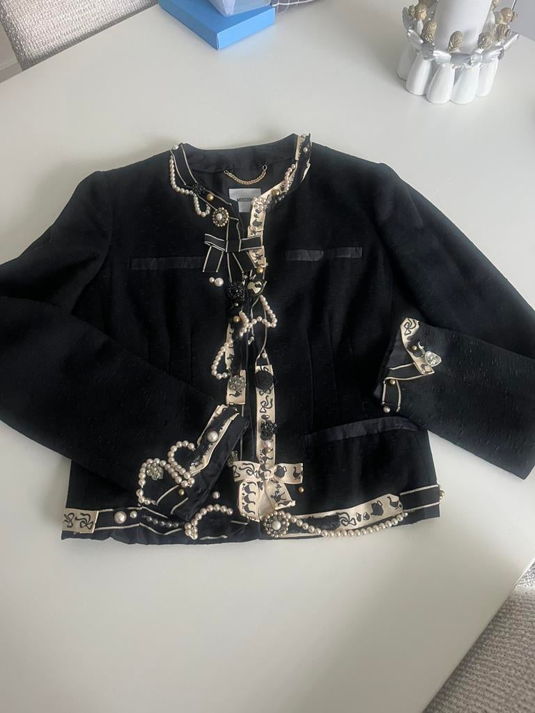 Moschino jasje zwart, Ophalen of Verzenden, Gedragen, Maat 36 (S), Zwart