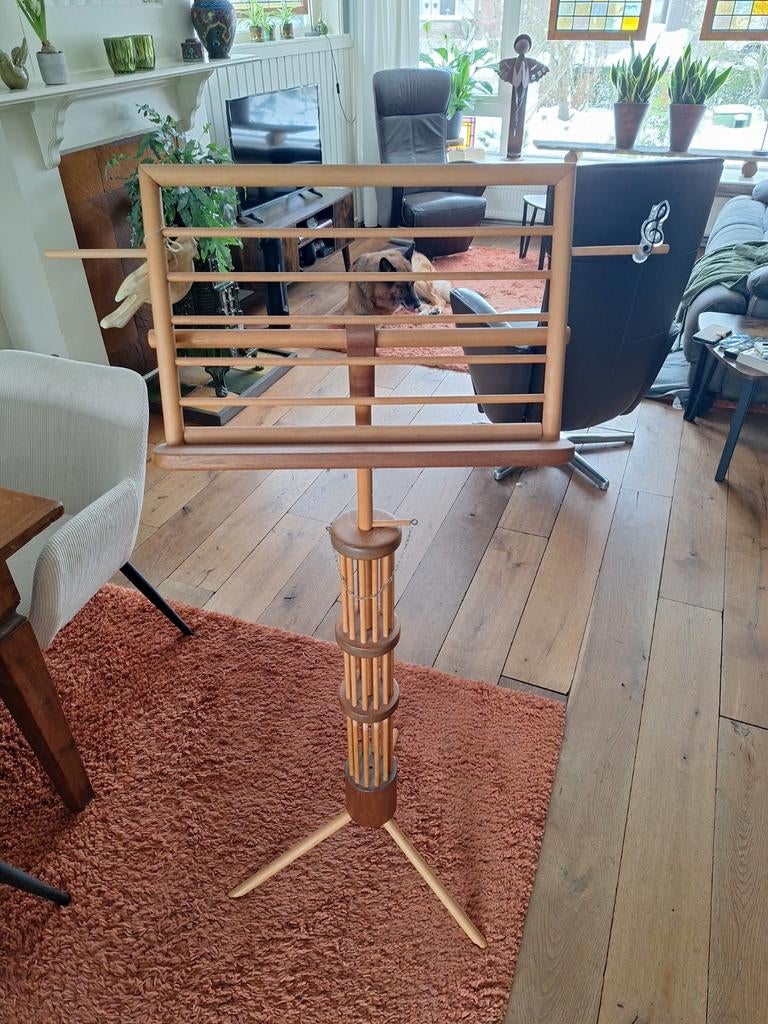 Unieke houten muziekstandaard - Stijlvol & Praktisch, Muziek en Instrumenten, Ophalen